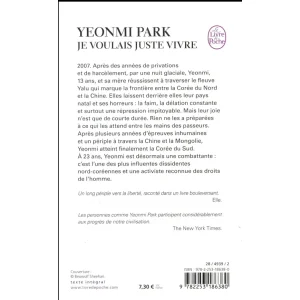 Je voulais juste vivre PDF de Yeonmi Park